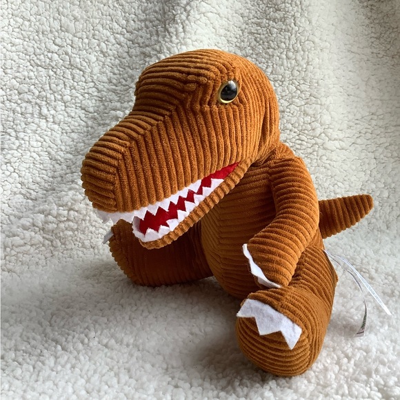 Naturally Kids 2022 Corduroy Brown T-Rex Dinosaur Plush Stuffed Animal Toy - Picture 2 of 14